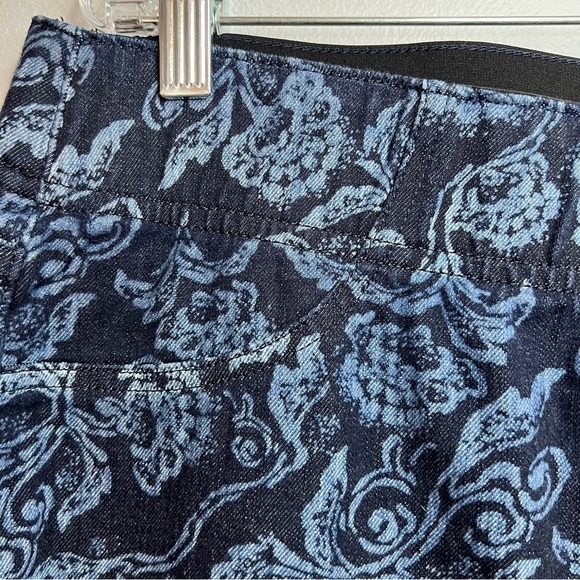 Soft Surroundings Floral Wide Leg Flare Pull on Pants Women's Size L Boho Bell - Picture 3 of 13